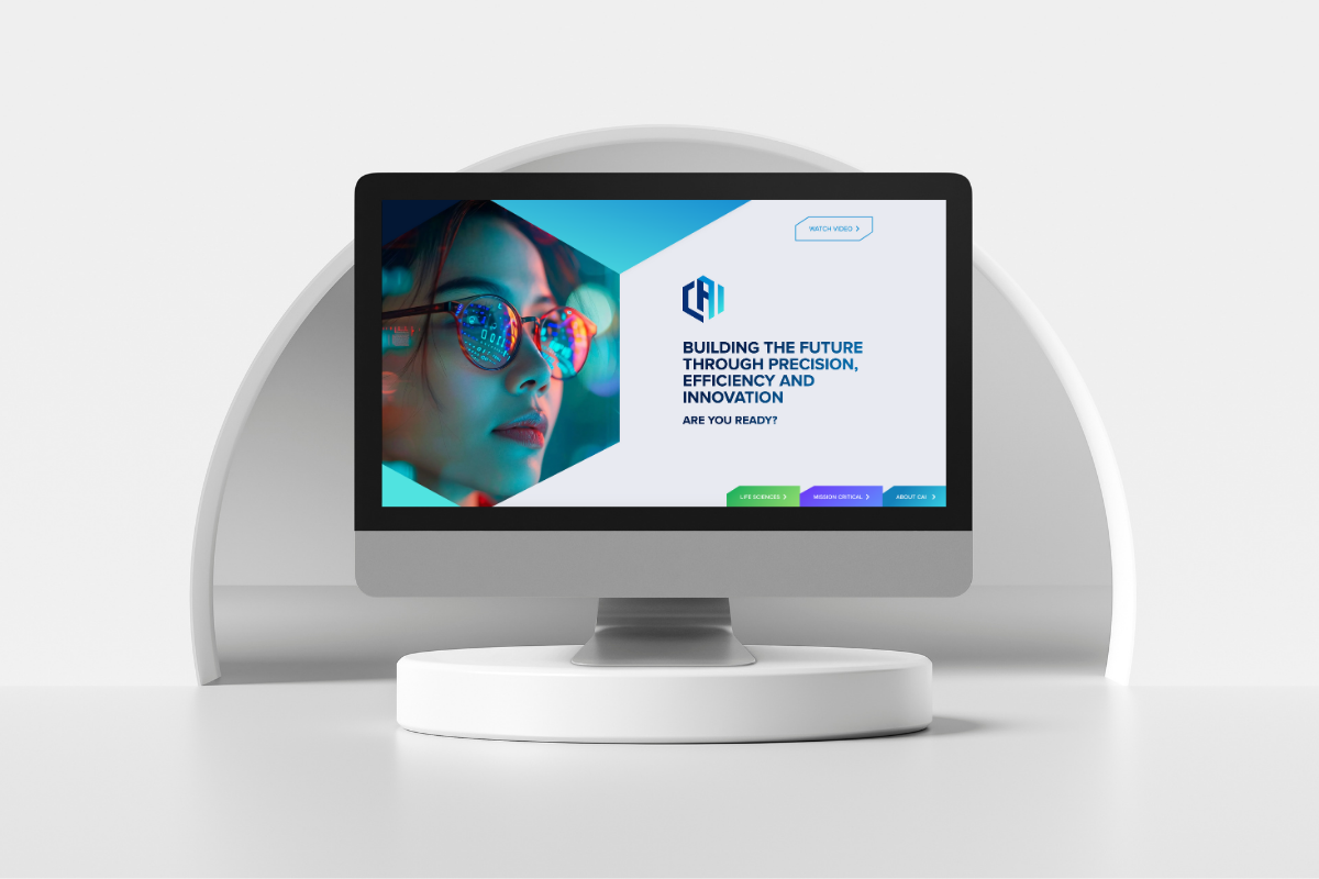 CAI's new website displayed on a modern computer monitor